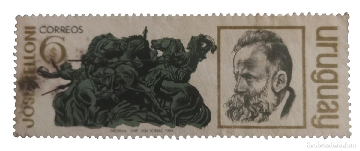 Sellos: URUGUAY 1969 IV Centenario de la muerte del escultor Jos&eacute; Belloni. USADO.