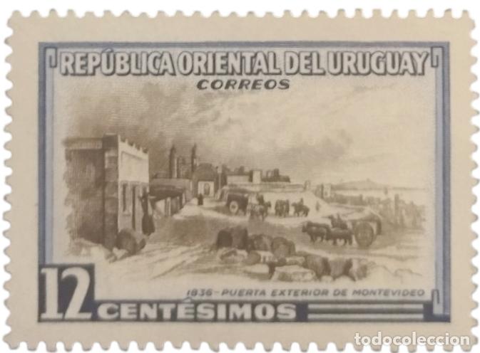 Sellos: URUGUAY 1954 Arquitectura - Edificios. USADO.