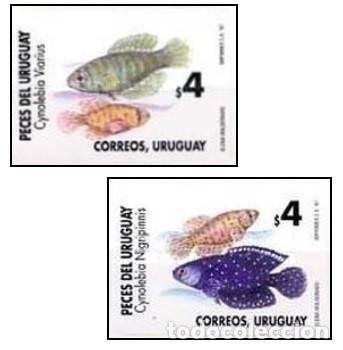 Sellos: Uruguay 1997 SW-2222/23 &rdquo;Peces: Autoadhesivos&rdquo;./ Nuevo, sin charnela. MNH.