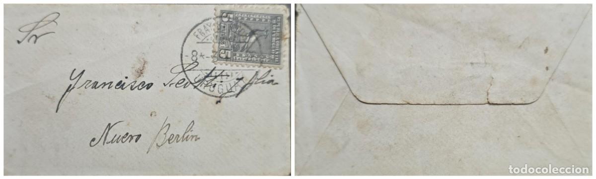 Sellos: O) URUGUAY, SOUTHERN LAPWING, CIRCULATED COVER TO NEW BERLIN