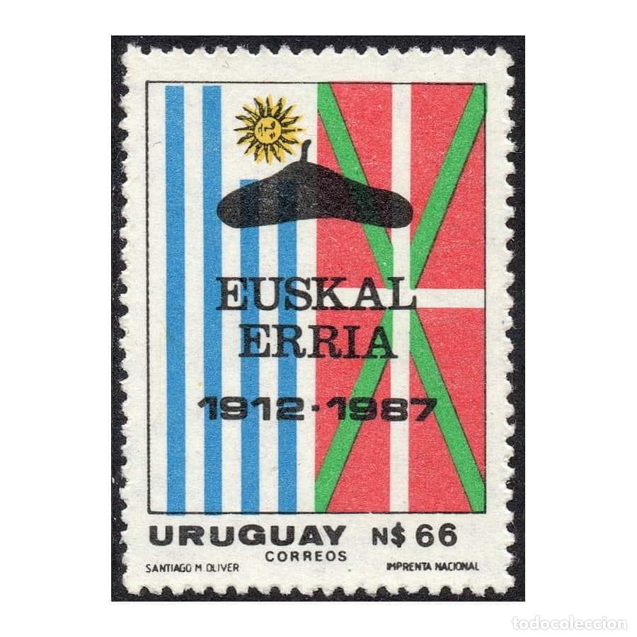 Sellos: Uruguay 1988 [SLL] 75 a&ntilde;os de inmigraci&oacute;n vasca (MNH)