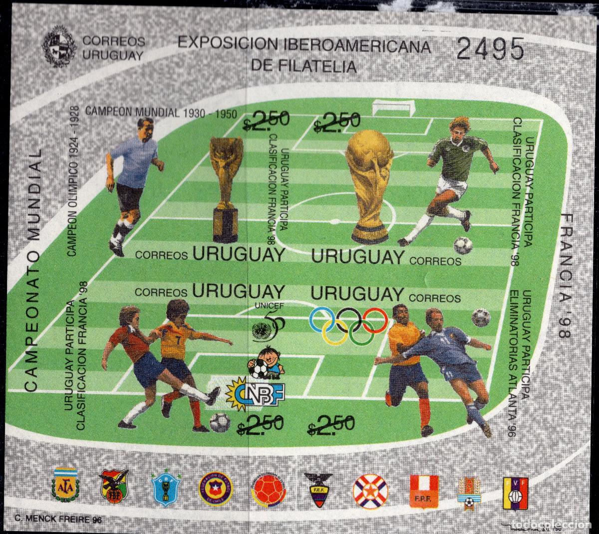 Sellos: URUGUAY 1996 STAMP MICHEL UY BL72