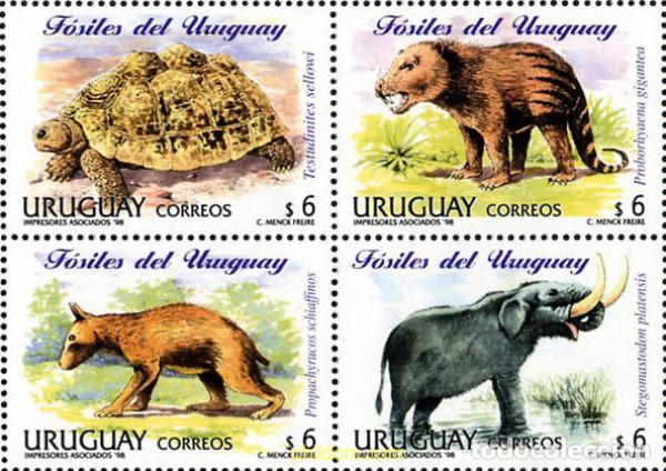 Sellos: 4480 MNH URUGUAY 1998 FAUNA PREHISTORICA DE URUGUAY