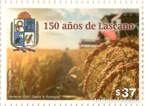 Sellos: 1887 URUGUAY 2026-150a. De Lascano TT: escudos,Fauna,Vacas,Ovejas,Flora,Trigo,Palmeras