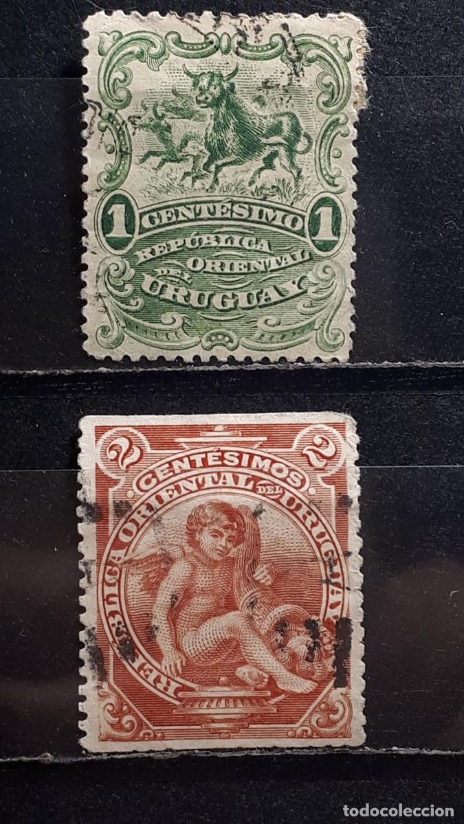 Sellos: URUGUAY. A&Ntilde;O 1900. &deg;. YVERT 152/3 - Foto 1