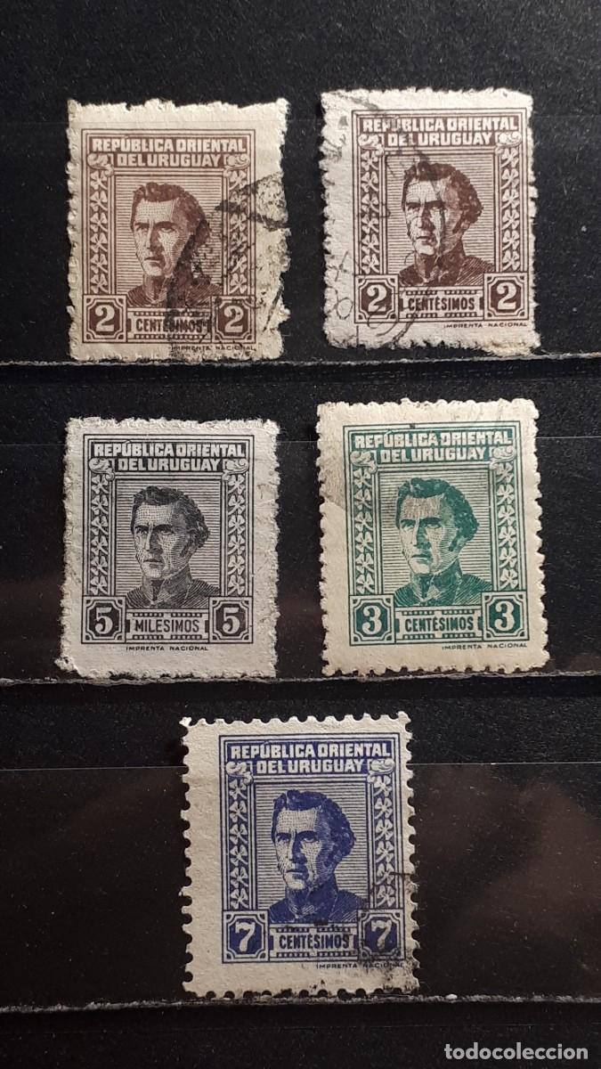 Sellos: URUGUAY. A&Ntilde;O 1947. &deg;. YVERT 574, 576/9
