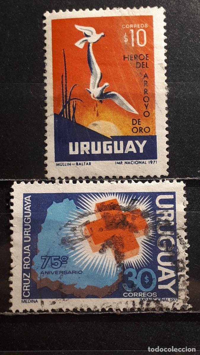 Sellos: URUGUAY. A&Ntilde;O 1972. &deg;. YVERT 830, 840