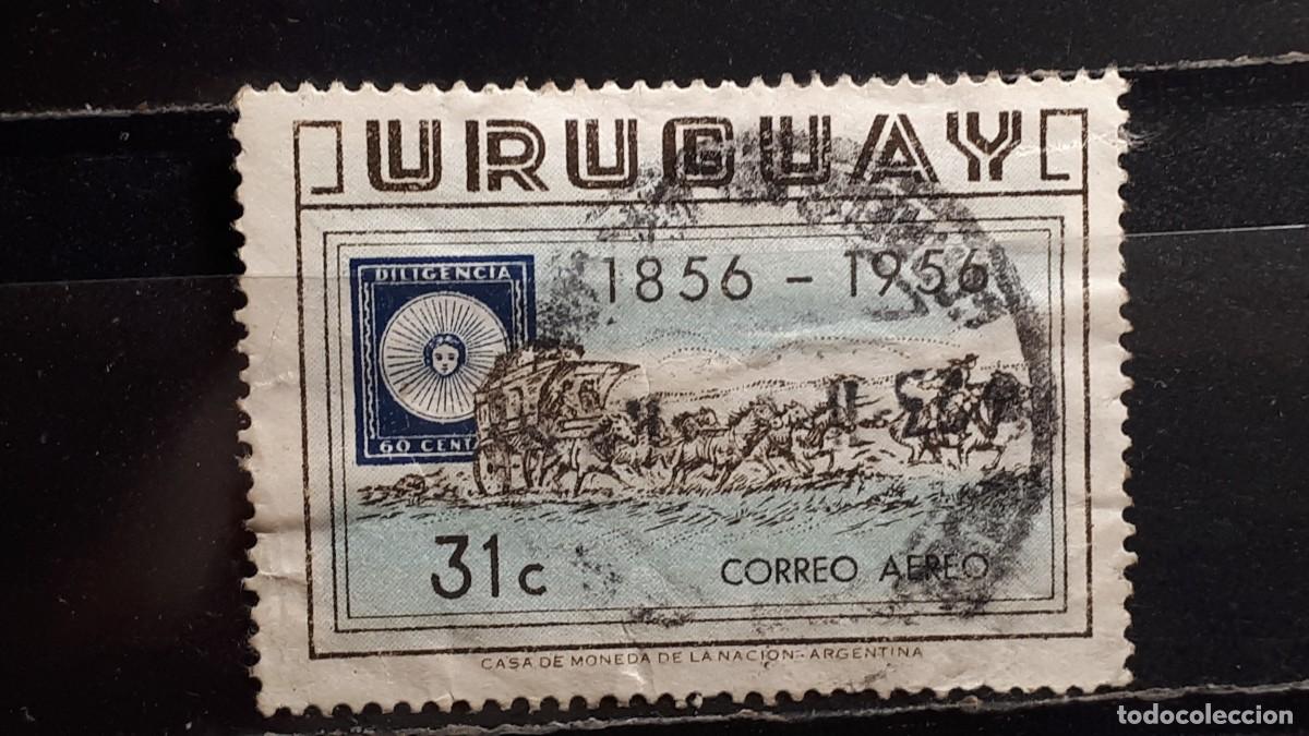Sellos: URUGUAY. A&Ntilde;O 1956. &deg;. YVERT A&eacute;reo 151
