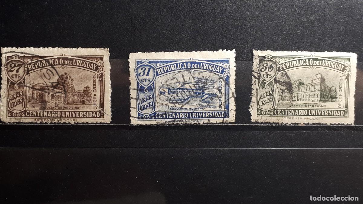Sellos: URUGUAY. A&Ntilde;O 1949. &deg;. YVERT 144/6