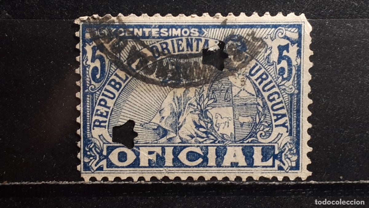 Sellos: URUGUAY. A&Ntilde;O 1911. &deg;. YVERT servicios 106