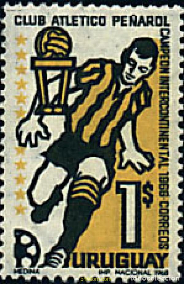 Sellos: 27094 MNH URUGUAY 1968 CLUB ATLETICO PE&Ntilde;AROL CAMPEON INTERCONTINENTAL DE FUTBOL.
