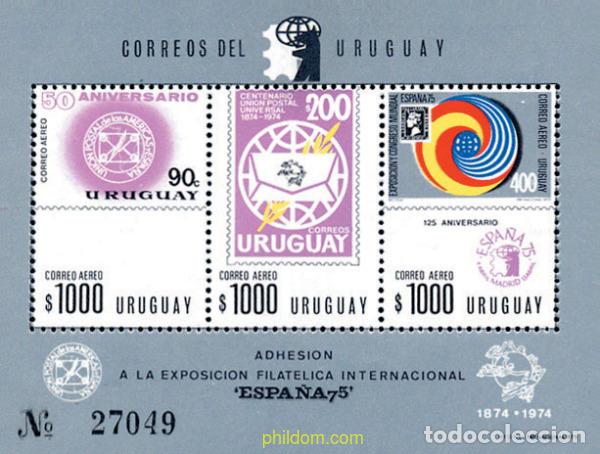 Sellos: 27102 MNH URUGUAY 1975 ESPA&Ntilde;A 75. EXPOSICION FILATELICA INTERNACIONAL
