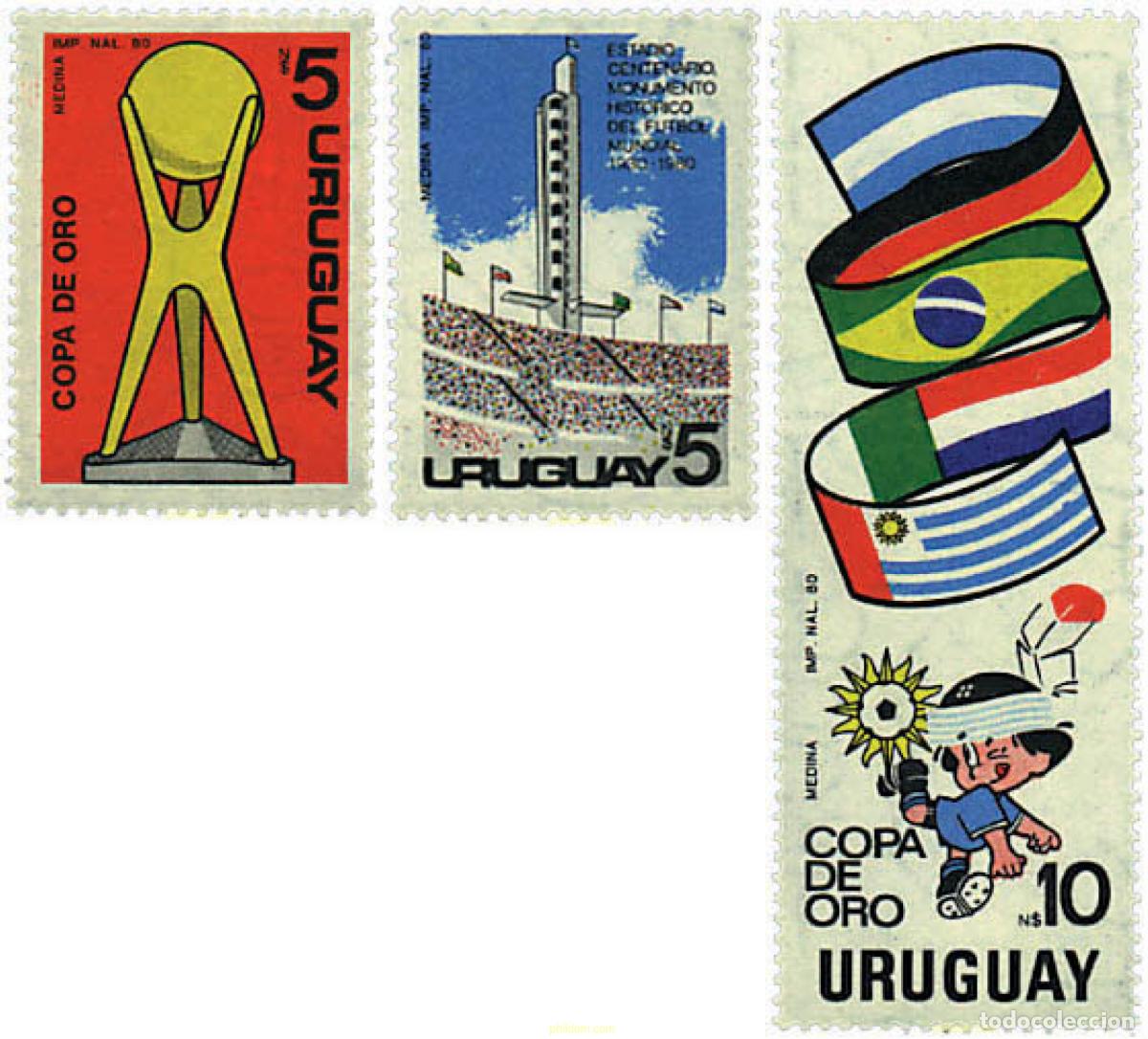 Sellos: 27107 MNH URUGUAY 1980 COPA DE ORO DE FUTBOL EN MONTEVIDEO