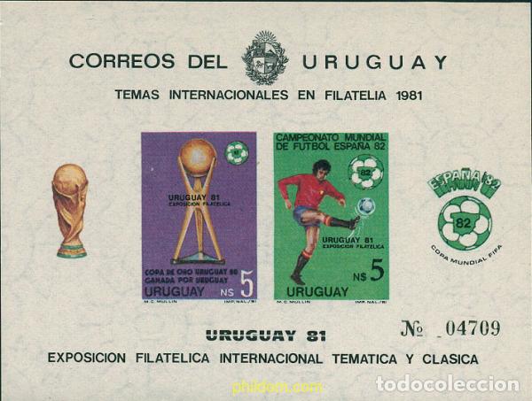 Sellos: 104873 MNH URUGUAY 1981 COPA DE ORO DE FUTBOL EN MONTEVIDEO