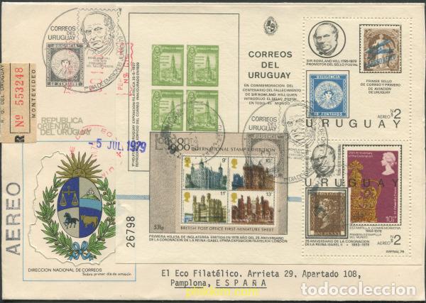 Sellos: 383832 MNH URUGUAY 1979 CENTENARIO DE LA MUERTE DE SIR ROWLAND HILL