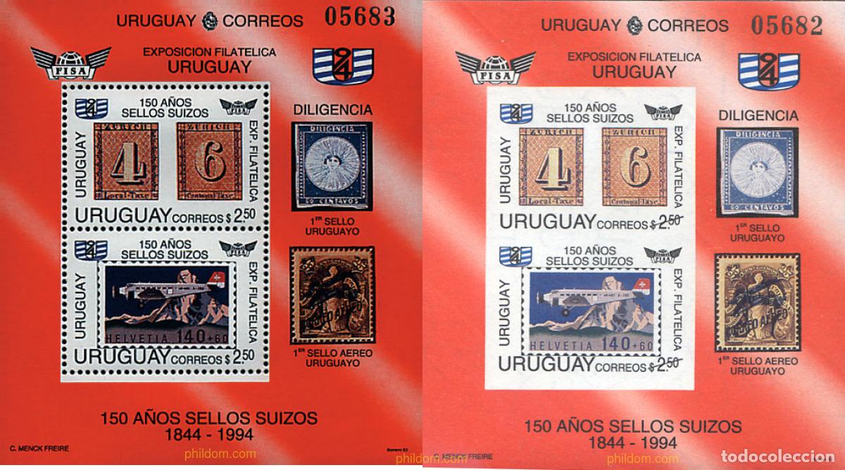 Sellos: 689070 MNH URUGUAY 1993 URUGUAY 94. EXPOSICION FILATELICA