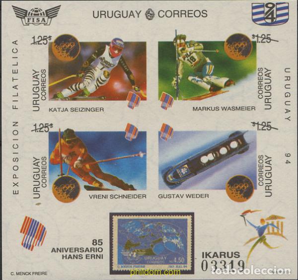 Sellos: 18440 MNH URUGUAY 1994 17 JUEGOS OLIMPICOS INVIERNO LILLEHAMMER 1994 - MEDALLAS