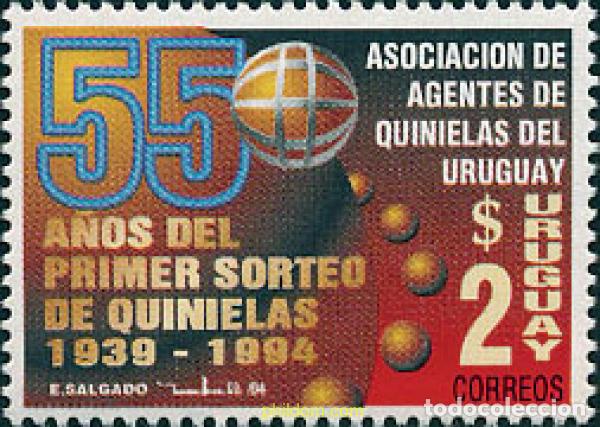 Sellos: 73712 MNH URUGUAY 1994 55 A&Ntilde;OS DEL PRIMER SORTEO DE QUINIELAS.