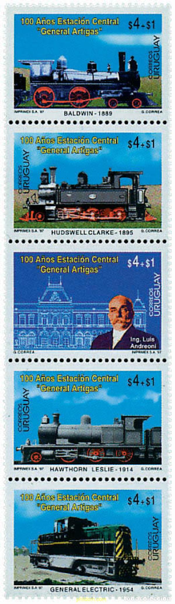 Sellos: 6364 MNH URUGUAY 1997 CENTENARIO DE LA ESTACION CENTRAL GENERAL ARTIGAS