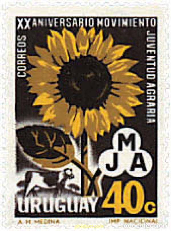 Sellos: 92603 MNH URUGUAY 1967 20 ANIVERSARIO DEL MOVIMIENTO JUVENTUD AGRARIA