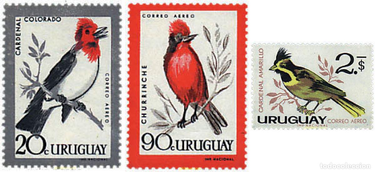 Sellos: 688838 MNH URUGUAY 1962 AVES AUTOCTONAS