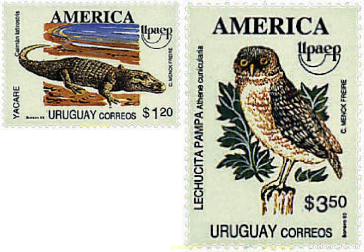 Sellos: 35882 MNH URUGUAY 1993 AMERICA-UPAEP 1993 - FAUNA EN VIA DE EXTINCION
