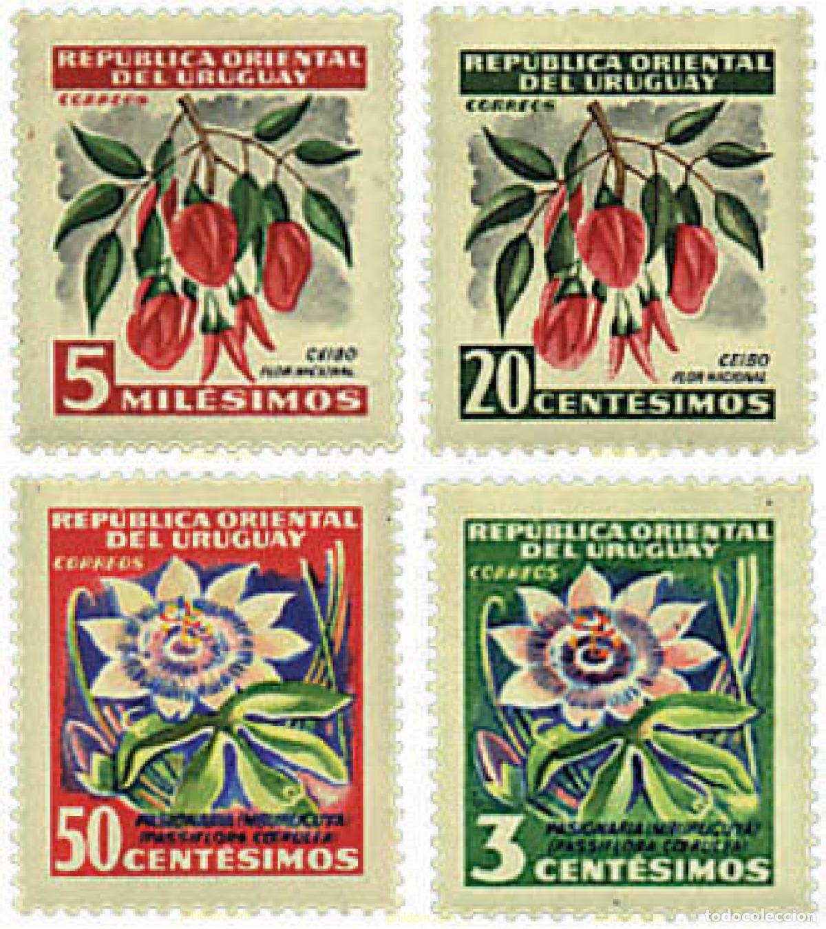 Sellos: 266869 HINGED URUGUAY 1954 MOTIVOS VARIOS