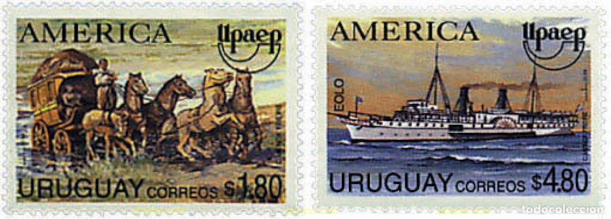 Sellos: 31001 MNH URUGUAY 1994 AMERICA-UPAEP 1994 - TRANSPORTES POSTALES