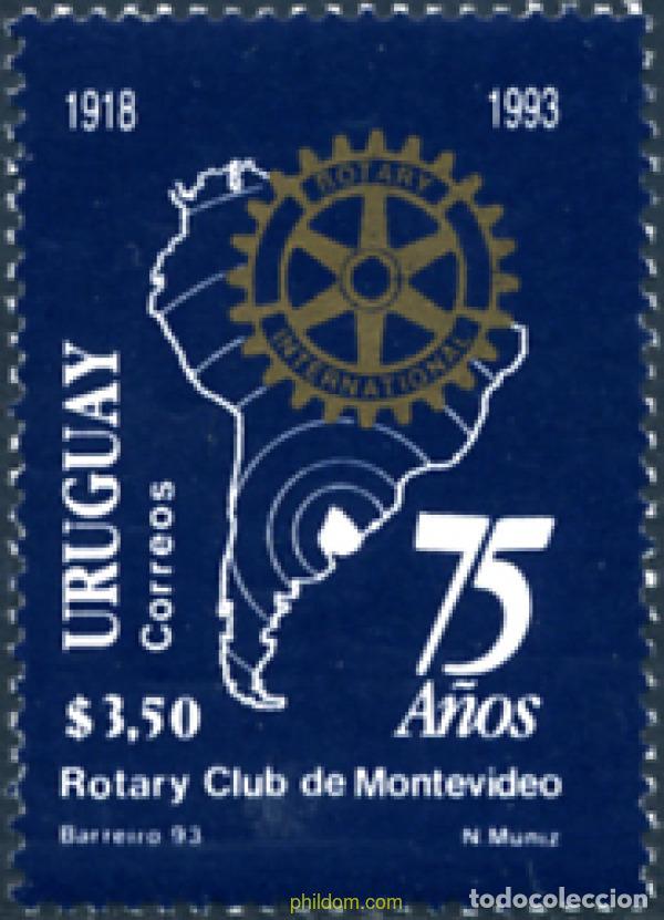 Sellos: 103120 MNH URUGUAY 1993 75 ANIVERSARIO DEL CLUB ROTARIO DE MONTEVIDEO