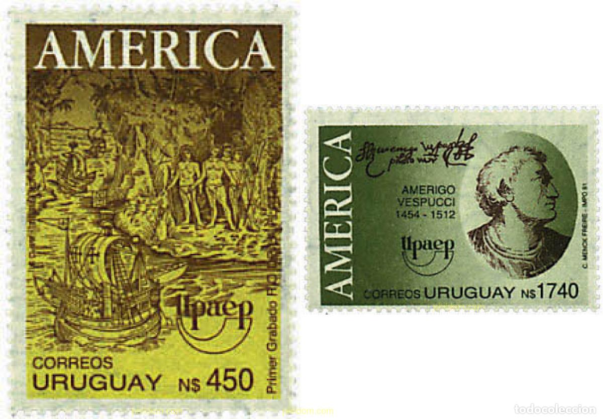 Sellos: 30845 MNH URUGUAY 1991 AMERICA-UPAEP 1991 - VIAJES DEL DESCUBRIMIENTO