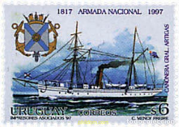 Sellos: 50158 MNH URUGUAY 1997 180 ANIVERSARIO DE LA ARMADA NACIONAL