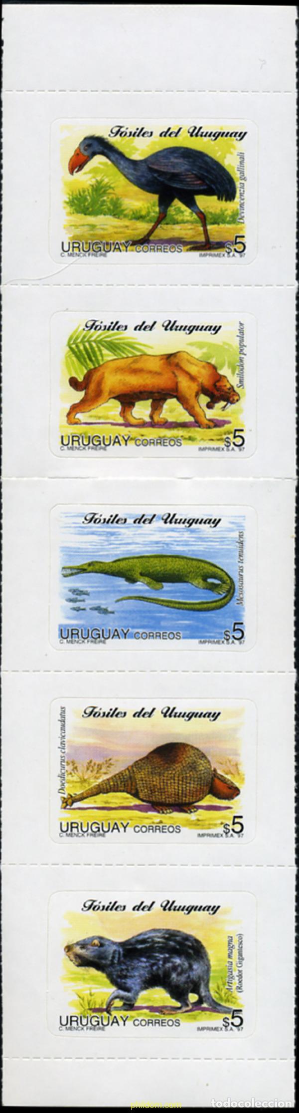 Sellos: 4478 MNH URUGUAY 1997 FAUNA PREHISTORICA DE URUGUAY