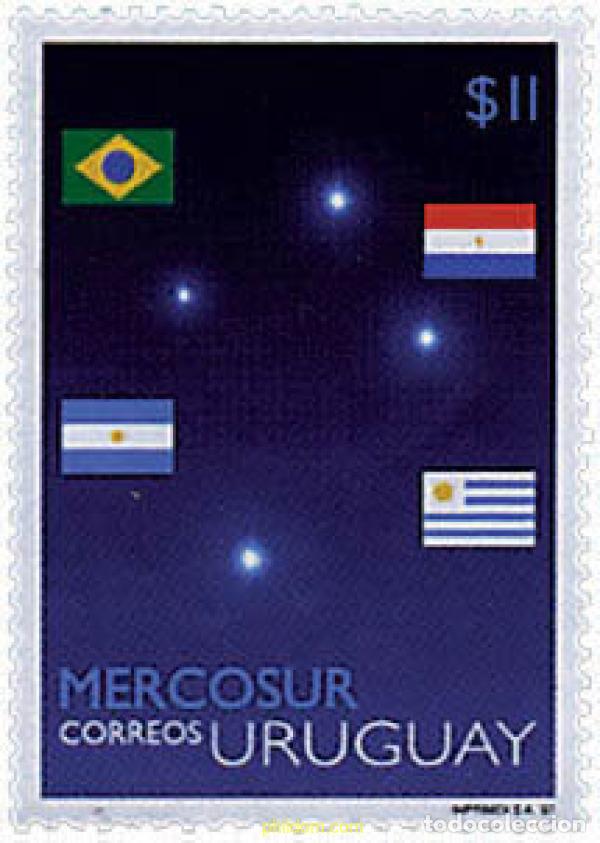 Sellos: 50148 MNH URUGUAY 1997 MERCOSUR. MERCADO COMUN DE SUD AMERICA LATINA