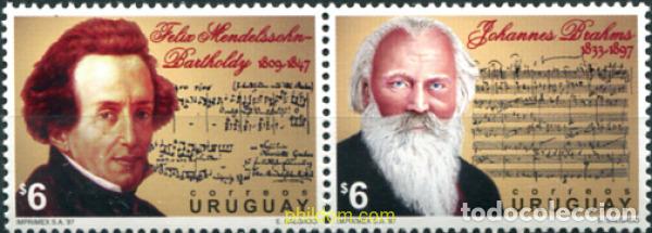 Sellos: 6010 MNH URUGUAY 1997 COMPOSITORES