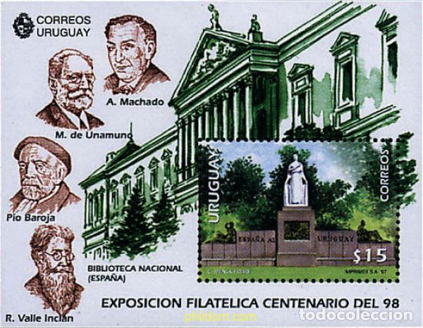 Sellos: 50149 MNH URUGUAY 1997 EXPOSICION FILATELICA CENTENARIO DEL 98