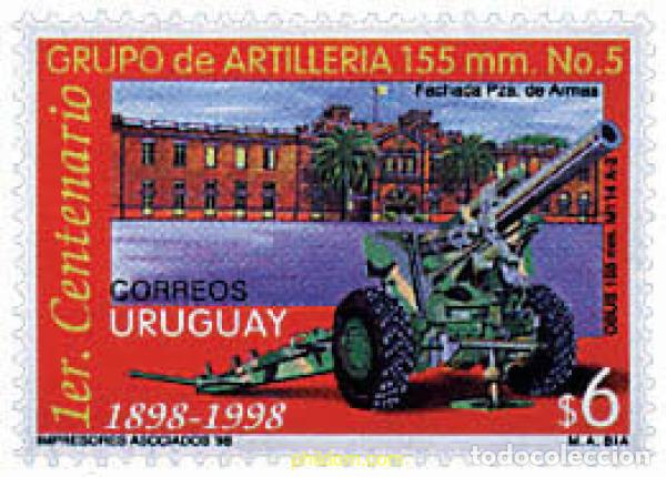 Sellos: 52224 MNH URUGUAY 1998 CENTENARIO DEL GRUPO DE ARTILLERIA 155 mm. N&ordm; 5