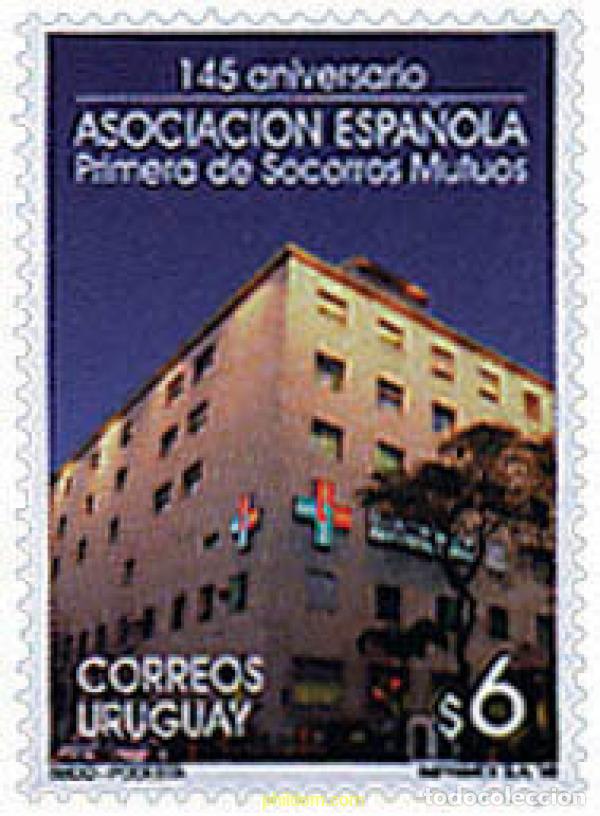 Sellos: 52232 MNH URUGUAY 1998 145 ANIVERSARIO DE LA ASOCIACION ESPA&Ntilde;OLA DE SOCORROS MUTUOS