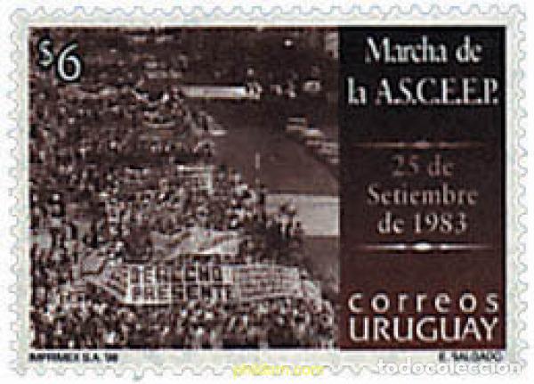 Sellos: 52222 MNH URUGUAY 1998 15 ANIVERSARIO DE LA MANIFESTACION DE ASCEEP