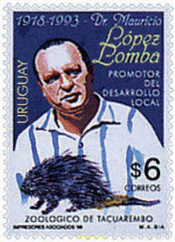 Sellos: 52228 MNH URUGUAY 1998 80 ANIVERSARIO DEL NACIMIENTO DE Dr. MAURICIO LOPEZ LOMBA PROMOTOR DEL DESAR