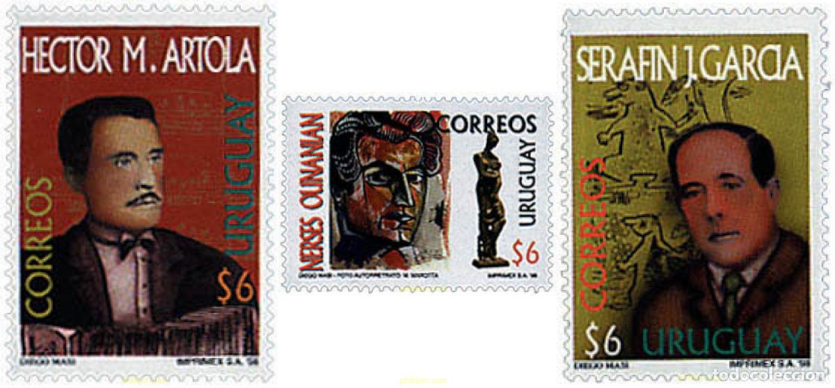Sellos: 52216 MNH URUGUAY 1998 ARTISTAS URUGUAYOS