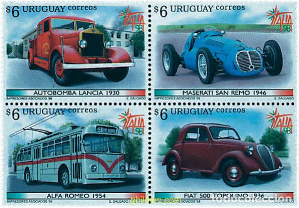 Sellos: 5827 MNH URUGUAY 1998 ITALIA 98. EXPOSICION FILATELICA INTERNACIONAL