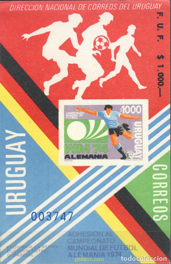 Sellos: 295103 MNH URUGUAY 1974 COPA DEL MUNDO DE FUTBOL. ALEMANIA-74