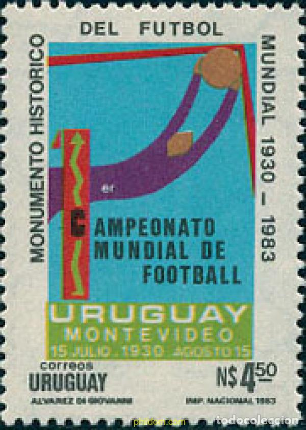 Sellos: 27112 MNH URUGUAY 1984 54-MONUMENTO EN HONOR A LA COPA MUNDIAL DE FUTBOL.