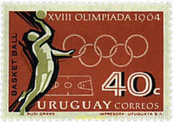 Sellos: 234999 MNH URUGUAY 1965 18 JUEGOS OLIMPICOS VERANO TOKIO 1964