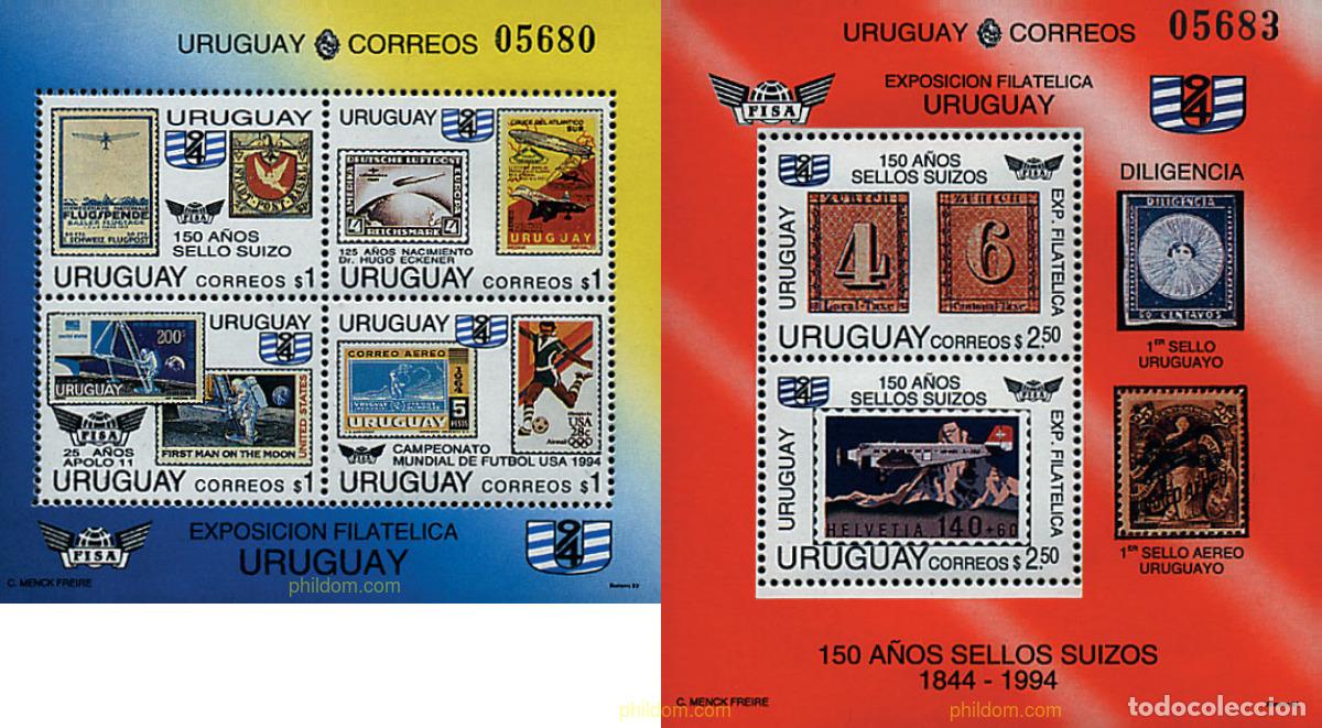 Sellos: 51838 MNH URUGUAY 1993 URUGUAY 94. EXPOSICION FILATELICA