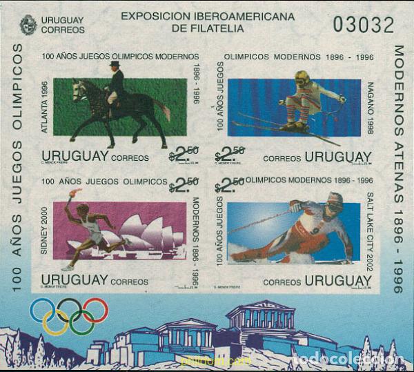 Sellos: 103062 MNH URUGUAY 1996 CENTENARIO DE LOS JUEGOS OLIMPICOS