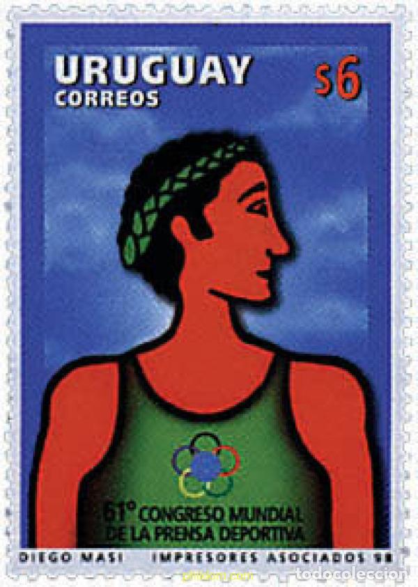 Sellos: 50753 MNH URUGUAY 1998 61 CONGRESO PRENSA DEPORTIVA