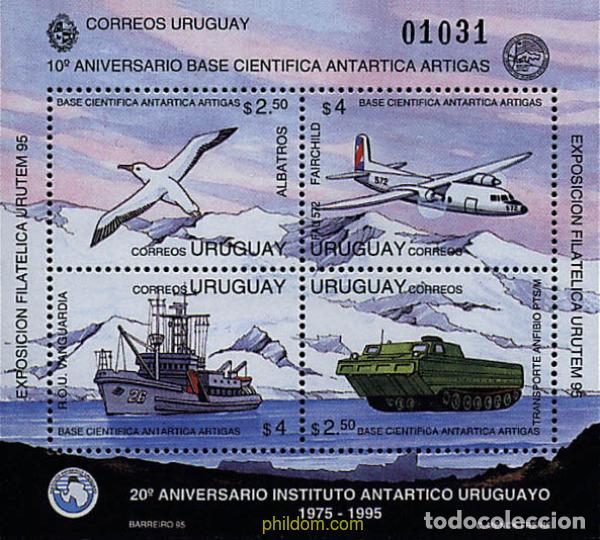 Sellos: 40043 MNH URUGUAY 1995 ANIVERSARIO DE LA BASE CIENTIFICA ANTARTICA &rdquo;ARTIGAS&rdquo;