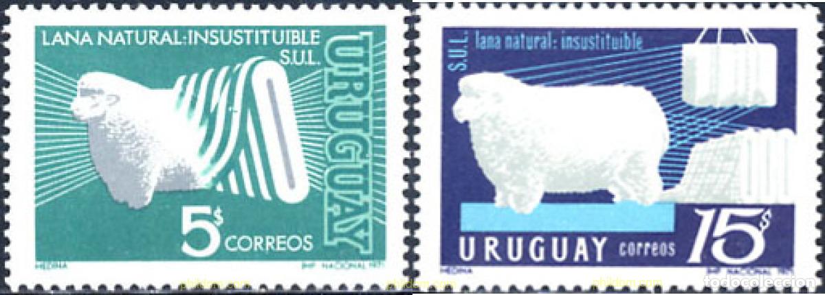 Sellos: 28704 MNH URUGUAY 1971 INDUSTRIA DE LA LANA