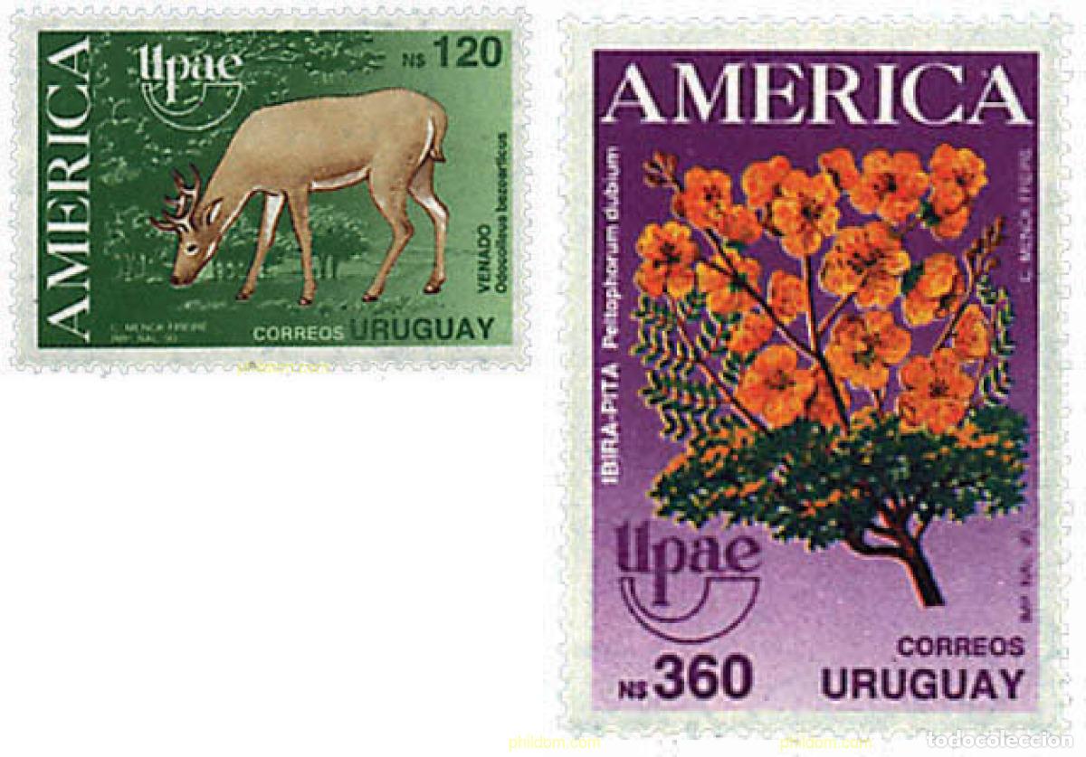 Sellos: 92605 MNH URUGUAY 1990 AMERICA-UPAEP 1990 - EL MEDIO NATURAL QUE VIERON LOS DESCUBRIDORES